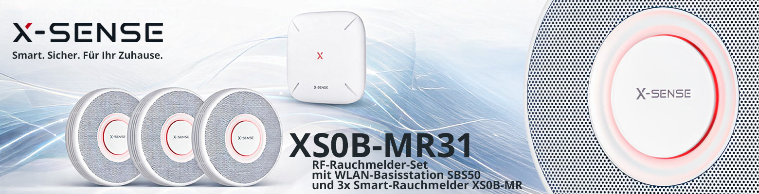 X-Sense XS0B-MR31 Rauchmelder Set (3x XS0B-MR + Gateway)