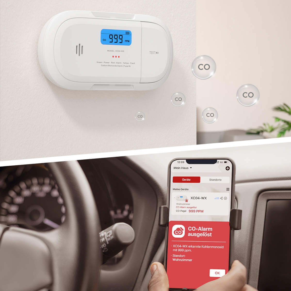 X-Sense XC04-WX WLAN CO-Melder (App ohne Gateway)