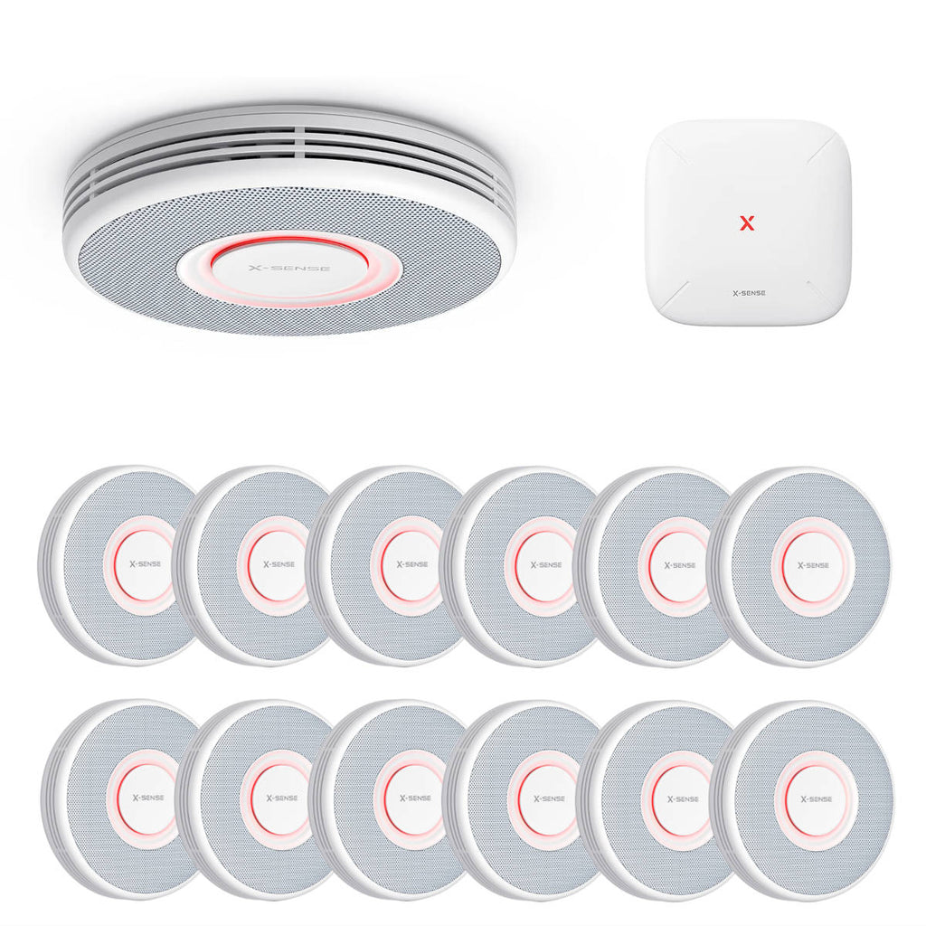 X-Sense XS0B-MR121 Rauchmelder Set (12x XS0B-MR + Gateway)