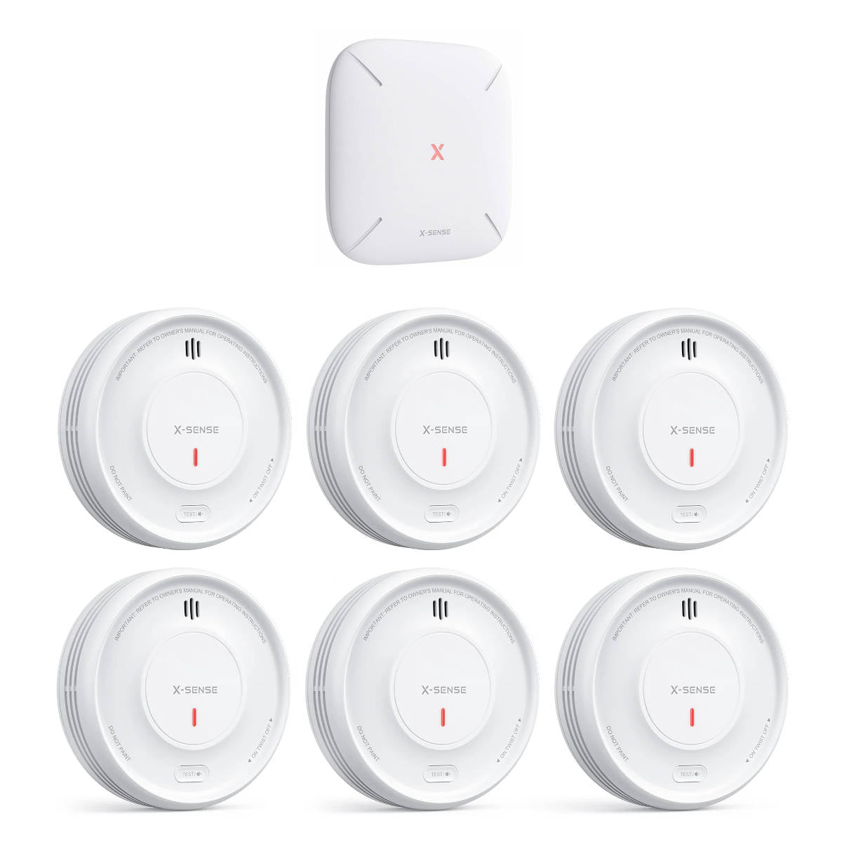 X-Sense XS0D-MR61 Rauchmelder Set (6x XS0D-MR + Gateway)