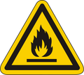 Warnschild "Feuergefährliche Stoffe" – ISO 7010 W 021