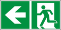 Rettungswegschild links ISO 7010 E001 + E005